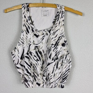Marika Cycle House Cropped Tank Long bra leopard Print Small